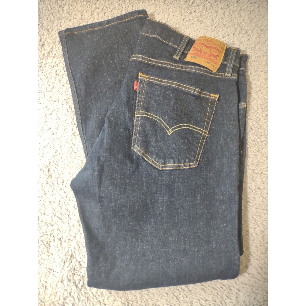 LEVI'S 559 Straight Leg Dark Wash Jeans Men's Size 38x32